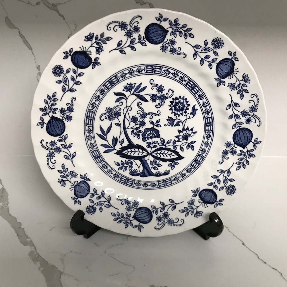 Vintage Royal Wessex Blue Onion  Ironstone 10” Plate